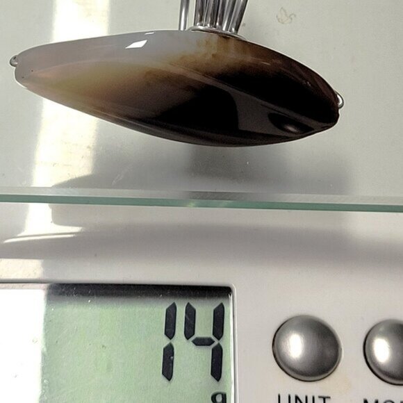 Natural Agate Statement Ring Adjustable Band Handmade Semi Precious Ring - Picture 10 of 10